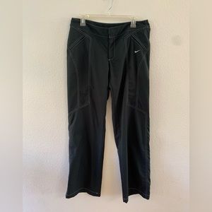 Y2K Nike Black Lightweight Polyester Pants Grey Tag Size Medium